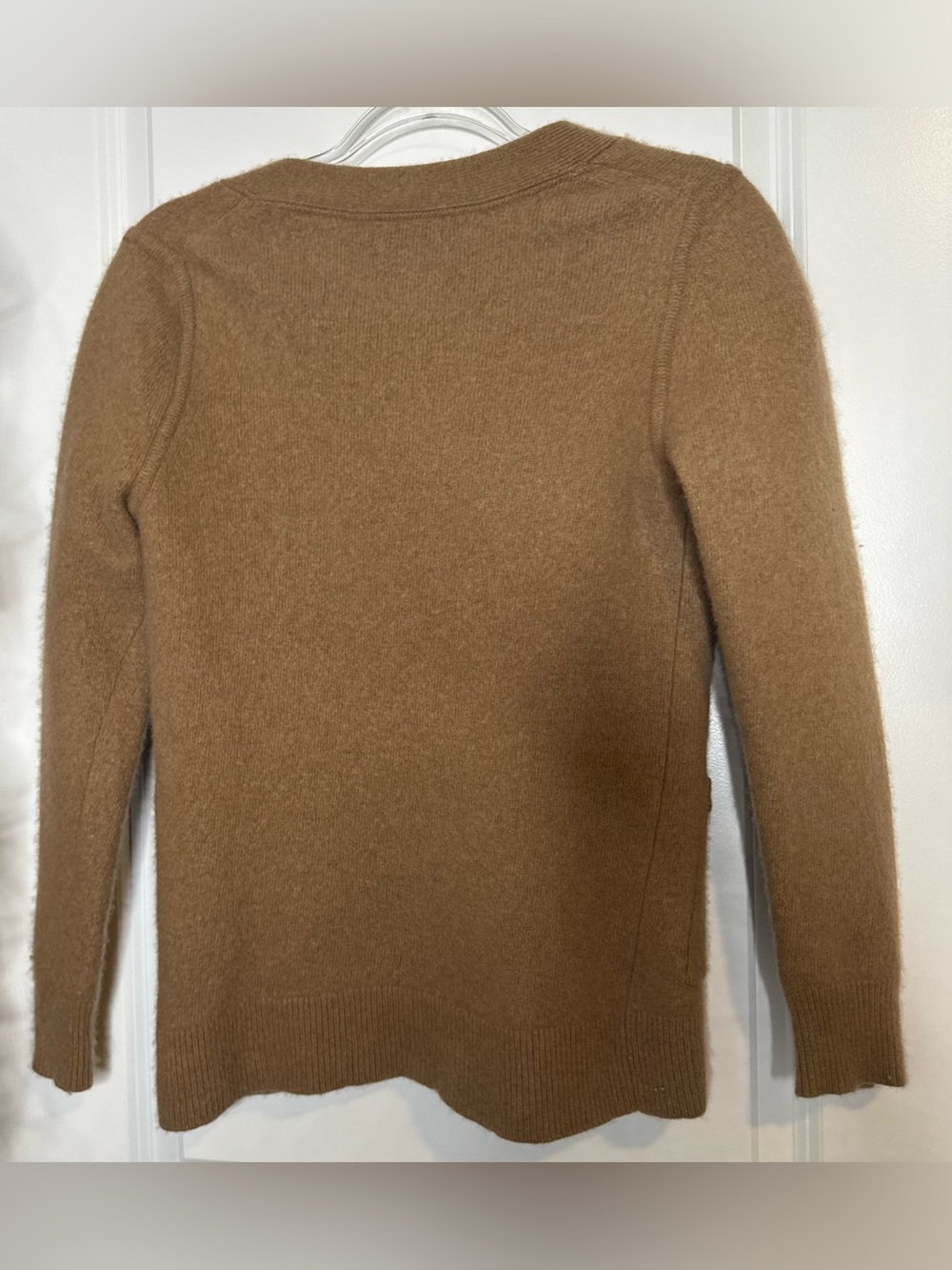 Banana Republic Italian wool Camel Button-Front Pocket Cardigan Lg cashmere wool - Picture 6 of 6